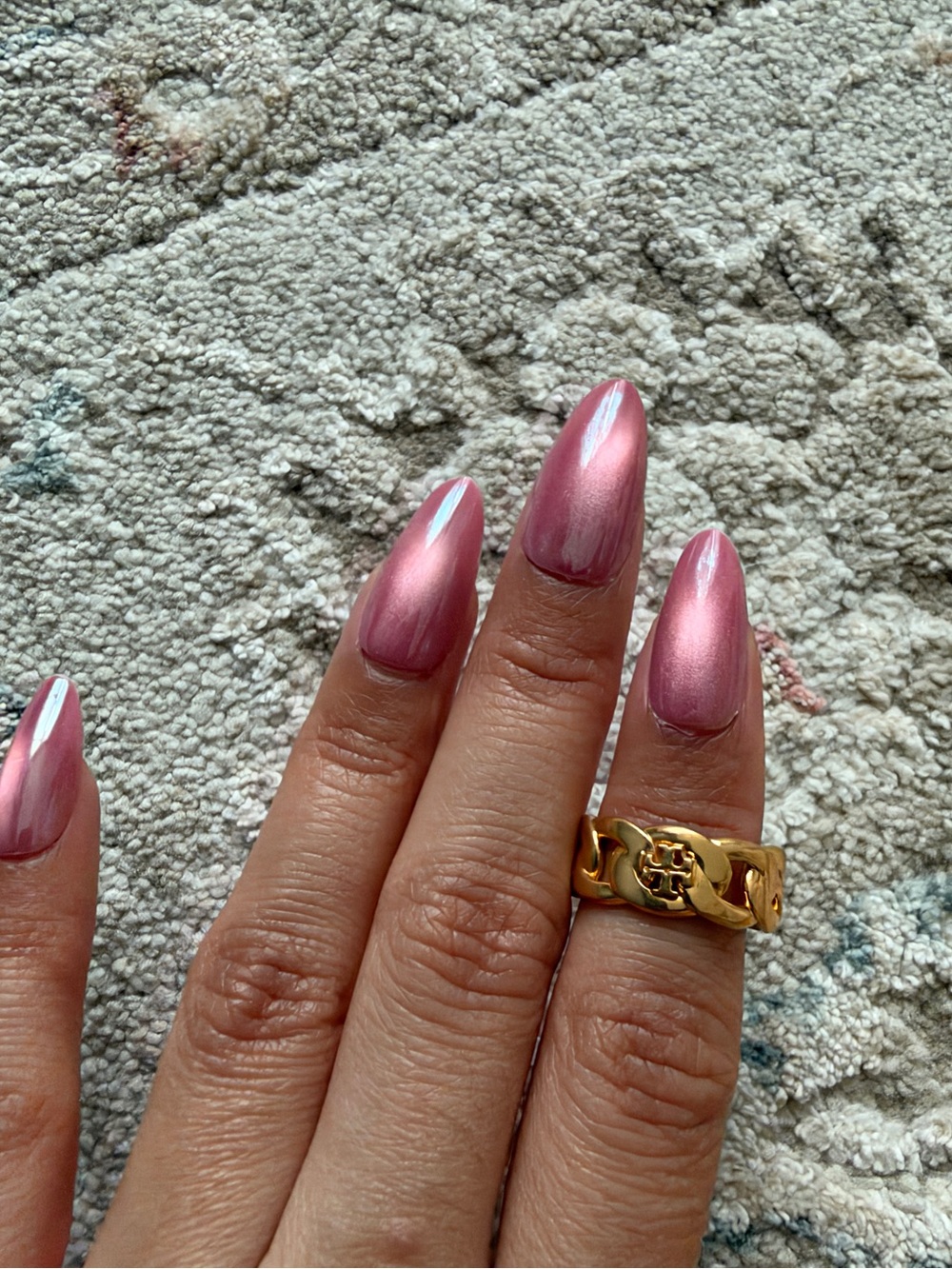 Tory Burch Polished Gold Chain Ring